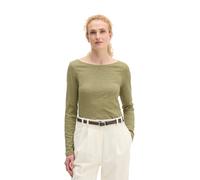 Langarmshirt MARC O'POLO "aus Organic Cotton-Qualität", Damen, Gr. S, pure sage, Obermaterial: 100% Baumwolle, unifarben, Basic, regular fit, U-Boot-Ausschnitt, normaler Saum, Shirts Langarmshirt (582