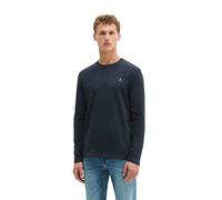 Marc OߴPolo Herren Langarmshirt aus Bio-Baumwolle mit Rundhalsausschnitt, Blau (Dark Navy), XS