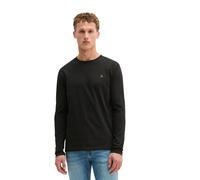 Langarmshirt MARC O'POLO, Herren, Gr. S, schwarz, Jersey, Obermaterial: 100% Baumwolle, Rundhals, Shirts Langarmshirt, mit dezentem Logo-Print vorne (96475844-S) schwarz