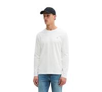 Marc O'Polo Langarmshirt CASUAL Longsleeve – Rundhalsausschnitt, Bio-Baumwolle, Weiß, Größe S