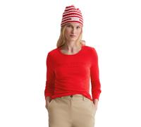 Langarmshirt MARC O'POLO "aus Slub Jersey", Damen, Gr. XS, bright rot, Obermaterial: 100% Baumwolle, unifarben, Basic, regular fit, Rundhals, normaler Saum, Shirts Langarmshirt (56453612-XS) bright ro