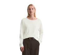 Langarmshirt MARC O'POLO "aus Slub Jersey", Damen, Gr. XXS, weiß (weiß cotton), Obermaterial: 100% Baumwolle, unifarben, regular fit, Rundhals, normaler Saum, Shirts Langarmshirt (91680403-XXS) weiß c