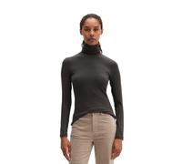 Langarmshirt MARC O'POLO "aus soft geripptem Jersey", Damen, Gr. XXS, broken graphite, Obermaterial: 46% Modal, 46% Baumwolle, 8% Elasthan, unifarben, Basic, slim fit, normaler Saum, Shirts Langarmshi