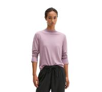 Langarmshirt MARC O'POLO "aus TENCEL™ Lyocell-Baumwolle-Mix", Damen, Gr. XS, lila (gentle mauve), Obermaterial: 67% Lyocell, 33% Baumwolle, unifarben, Basic, loose fit, Rundhals, normaler Saum, Shirts