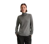 Langarmshirt MARC O'POLO "aus TENCEL™ Lyocell", Damen, Gr. S, rocky grau melange, Obermaterial: 100% Lyocell, unifarben, Basic, regular fit, Babylock, Shirts Langarmshirt (44332456-S) rocky grau melan