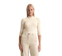 Langarmshirt MARC O'POLO "aus TENCEL™ Modal-Baumwolle-Mix", Damen, Gr. L, natural stone, Obermaterial: 46% Modal, 46% Baumwolle, 8% Elasthan, unifarben, Basic, regular fit, Langarm, Shirts (76956721-L