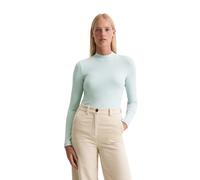 Langarmshirt MARC O'POLO "aus TENCEL™ Modal-Baumwolle-Mix", Damen, Gr. L, silbery blau, Obermaterial: 46% Modal, 46% Baumwolle, 8% Elasthan, unifarben, Basic, slim fit, Shirts Langarmshirt (98439028-L