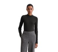 Langarmshirt MARC O'POLO "aus TENCEL™ Modal-Baumwolle-Mix", Damen, Gr. XXL, schwarz, Obermaterial: 46% Modal, 46% Baumwolle, 8% Elasthan, unifarben, Basic, gerade, Shirts (50520401-XXL) schwarz