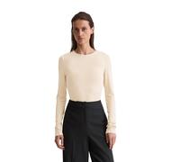 Langarmshirt MARC O'POLO "aus TENCEL™ Modal", Damen, Gr. XL, light oat, Obermaterial: 93% Modal, 7% Elasthan, unifarben, Basic, slim fit, Rundhals, Shirts Langarmshirt (38205362-XL) light oat