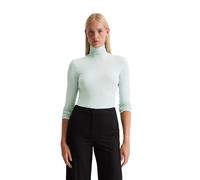 Langarmshirt MARC O'POLO "aus TENCEL™ Modal", Damen, Gr. XS, silber (silbery blau), Obermaterial: 93% Modal, 7% Elasthan, unifarben, Basic, slim fit, Shirts Langarmshirt (83762207-XS) silbery blau