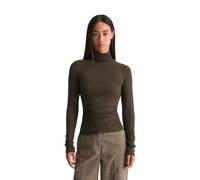 Langarmshirt MARC O'POLO "aus TENCEL™ Modal-Stretch", Damen, Gr. L, braun (burnt coffee), Obermaterial: 95% Modal, 5% Elasthan, unifarben, Basic, slim fit, normaler Saum, Shirts Langarmshirt (68347832