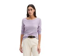 Langarmshirt MARC O'POLO "aus weichem Baumwoll-Single-Jersey", Damen, Gr. XS, dusty lavender, Obermaterial: 100% Baumwolle, unifarben, Basic, regular fit, U-Boot-Ausschnitt, Rippbündchen, Shirts Langa