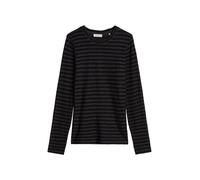 Marc O'Polo Damen Langarmshirt - Jersey T-Shirts Longsleeve, Ringelshirt, Rundhals, Baumwolle Dunkelblau / XL XL Blau