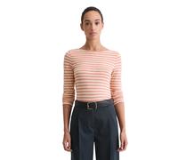 Langarmshirt MARC O'POLO, Damen, Gr. XL, multi, Single Jersey, Obermaterial: 100% Baumwolle, U-Boot-Ausschnitt, Shirts, im schönen Streifenmuster (63769257-XL) multi