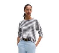 Langarmshirt MARC O'POLO, Damen, Gr. XL, multi, stormy sky, Jersey, Obermaterial: 100% Baumwolle, regular fit, U-Boot-Ausschnitt, Shirts Langarmshirt, Ringel-Longsleeve regular fit aus Slubjersey (993