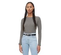 Langarmshirt MARC O'POLO, Damen, Gr. XL, schwarz (multi, schwarz_k23), Single Jersey, Obermaterial: 100% Baumwolle, U-Boot-Ausschnitt, Shirts Langarmshirt, im schönen Streifenmuster (67203649-XL) mult