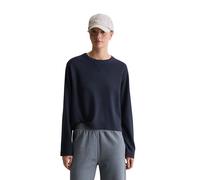 Langarmshirt MARC O'POLO DENIM "aus Heavy Jersey", Damen, Gr. XS, blau depths, Obermaterial: 100% Baumwolle, unifarben, Basic, relaxed fit, Rundhals, normaler Saum, Shirts Langarmshirt (38363901-XS) b