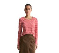 Langarmshirt MARC O'POLO DENIM "aus Heavy Slub Jersey", Damen, Gr. XL, medium rot, Obermaterial: 100% Baumwolle, gestreift, Basic, regular fit, Rundhals, normaler Saum, Shirts Langarmshirt (93140960-X