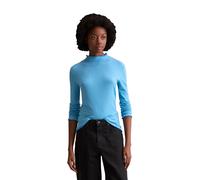 Langarmshirt MARC O'POLO DENIM "aus Lyocell-Stretch-Jersey", Damen, Gr. L, azure sky, Obermaterial: 95% Lyocell, 5% Elasthan, gestreift, Basic, slim fit, Babylock, Shirts Langarmshirt (73648311-L) azu