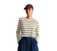 Langarmshirt MARC O'POLO DENIM "aus Organic Cotton", Damen, Gr. L, beige (light gelb), Obermaterial: 100% Baumwolle, gestreift, Basic, regular fit, Rundhals, normaler Saum, Shirts Langarmshirt (298532