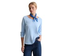 Langarmshirt MARC O'POLO DENIM "aus Organic Cotton", Damen, Gr. L, blau (blau dusk), Obermaterial: 100% Baumwolle, unifarben, Basic, regular fit, Rundhals, Shirts Langarmshirt (63557043-L) blau dusk