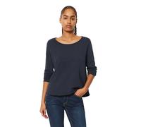 Langarmshirt MARC O'POLO DENIM "aus Organic Cotton", Damen, Gr. XL, blau (scandinavian blau), Obermaterial: 100% Baumwolle, unifarben, Basic, regular fit, Rundhals, Rollkante, Shirts Langarmshirt (945