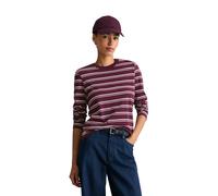 Langarmshirt MARC O'POLO DENIM "aus Organic Cotton", Damen, Gr. XL, lila (dunkelrot), Obermaterial: 100% Baumwolle, gestreift, Basic, regular fit, Rundhals, normaler Saum, Shirts Langarmshirt (9386732