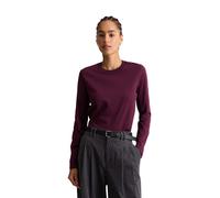 Langarmshirt MARC O'POLO DENIM "aus Organic Cotton", Damen, Gr. XL, lila (mahagony jam), Obermaterial: 100% Baumwolle, unifarben, Basic, regular fit, Rundhals, normaler Saum, Shirts Langarmshirt (9209