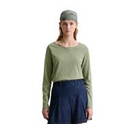 Langarmshirt MARC O'POLO DENIM "aus Organic Cotton", Damen, Gr. XS, desert sage, Obermaterial: 100% Baumwolle, unifarben, Basic, regular fit, Rundhals, Shirts Langarmshirt (38570164-XS) desert sage
