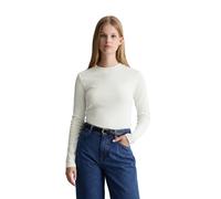Marc O'Polo Denim Langarmshirt Slim Fit aus Baumwoll-Mix Weiß Größe XS