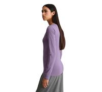 Langarmshirt MARC O'POLO DENIM "aus softem Bio-Baumwoll-Mix", Damen, Gr. XL, lila (lumi lila), Obermaterial: 95% Baumwolle, 5% Elasthan, unifarben, Basic, slim fit, Rundhals, normaler Saum, Shirts Lan