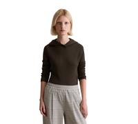 Langarmshirt MARC O'POLO DENIM "aus softem Bio-Baumwolle-Modal-Stretch-Jersey", Damen, Gr. M, braun (schwarz espresso), Obermaterial: 50% Baumwolle, 47% Modal, 3% Elasthan, unifarben, Basic, slim fit,
