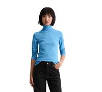 Langarmshirt MARC O'POLO DENIM "aus softem Ripp-Jersey", Damen, Gr. M, azure sky, Obermaterial: 96% Baumwolle, 4% Elasthan, unifarben, gerade, normaler Saum, Shirts Langarmshirt (29855563-M) azure sky