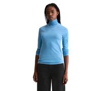 Langarmshirt MARC O'POLO DENIM "aus softem Ripp-Jersey", Damen, Gr. XS, azure sky, Obermaterial: 96% Baumwolle, 4% Elasthan, unifarben, slim fit, normaler Saum, Shirts Langarmshirt (29855563-XS) azure