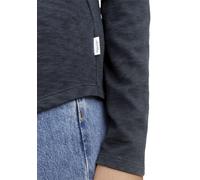 Langarmshirt MARC O'POLO DENIM, Damen, Gr. S, blau (scandinavian blau), Jersey, Obermaterial: 100% Baumwolle, unifarben, figurbetont hüftlang, tiefer V-Ausschnitt, Shirts Langarmshirt, mit Rollkante a