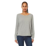 Langarmshirt MARC O'POLO DENIM, Damen, Gr. XL, grau (grau, meliert), Slub, Obermaterial: 100% Baumwolle, figurbetont hüftlang, U-Boot-Ausschnitt, abgesteppt, Shirts Langarmshirt, als tolles Langarm-Ba