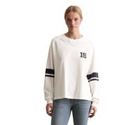 Marc O'Polo Denim Loose Fit Langarmshirt aus reiner Baumwolle in Offwhite, Größe XS