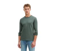 Marc O'Polo Herren-Langarmshirt – Bio-Baumwolle, Rundhalsausschnitt – Grün (Mangrove) M