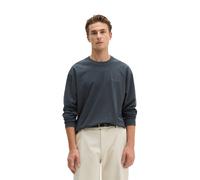 Langarmshirt MARC O'POLO, Herren, Gr. XL, blau (peppercorn grau), Jersey, Obermaterial: 100% Baumwolle, unifarben, regular fit normal, Rundhals, abgesteppte Kante, Shirts Langarmshirt, aus Organic Cot