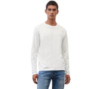 Langarmshirt MARC O'POLO, Herren, Gr. XXL, weiß, Jersey, Obermaterial: 100% Baumwolle, Rundhals, Shirts Langarmshirt, mit dezentem Logo-Print vorne (10651202-XXL) weiß