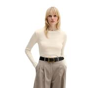 Langarmshirt MARC O'POLO "mit TENCEL™ Modal", Damen, Gr. L, beige (weiß cotton), Obermaterial: 60% Baumwolle, 40% Modal, unifarben, Basic, slim fit, Rundhals, Shirts Langarmshirt (23934122-L) weiß cot