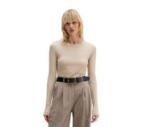Langarmshirt MARC O'POLO "mit TENCEL™ Modal", Damen, Gr. XXL, beige (linen beige), Obermaterial: 60% Baumwolle, 40% Modal, unifarben, Basic, slim fit, Rundhals, Shirts Langarmshirt (33637545-XXL) line
