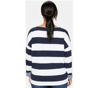 Sheego Langarmshirt mit Blockstreifen 44/46 marine