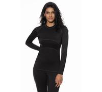 Langarmshirt MEY "Prfrmnc+", Damen, Gr. L, schwarz, Obermaterial: 48% Schurwolle, 48% Polyester, 4% Elasthan, körpernah hüftbedeckend, Rundhals, Shirts Langarmshirt, Rundhalsausschnitt, schnelltrockne