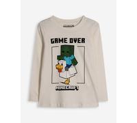 Langarmshirt - Minecraft - weiß 128