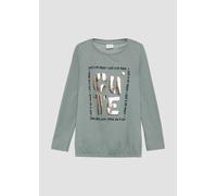 Langarmshirt mit Foil-Print und Gummibund 128/134 blau 2156125.5242.128_134