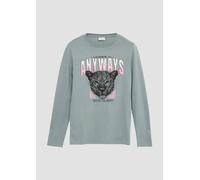 Langarmshirt mit Front-Print 134/140 blau 2156761.5242.134_140