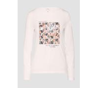 Langarmshirt mit Frontprint und Pailletten 48 creme 2156457.02D0.48