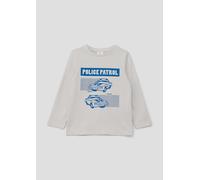 Langarmshirt mit gummiertem Frontprint 128/134 grau 2150325.9000.128_134