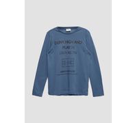 Langarmshirt mit gummiertem Frontprint XL blau 2150157.5445.XL